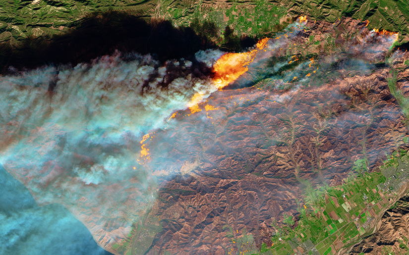 Fires as seen from space.