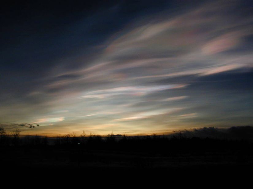 Colorful clouds at sunset.