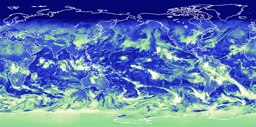 Global map of the Earth.