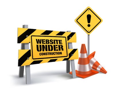 Graphic that reads, Website Under Construction