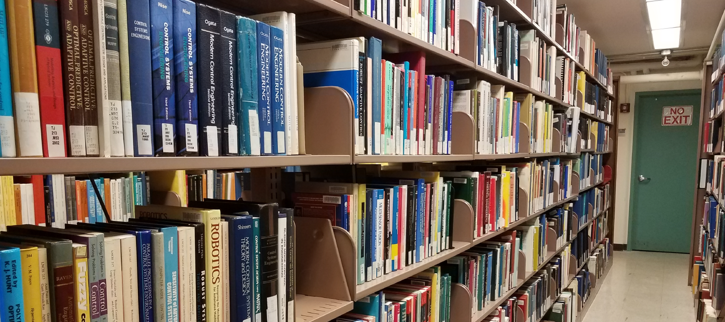 Books on NASA Library Shelves