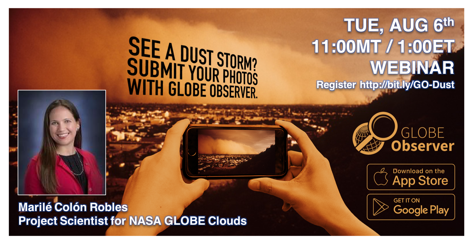 Do you see a dust storm? Submit your photos with GLOBE Observer.