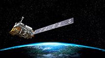 Artistic rendering of NOAA-20 satellite in orbit