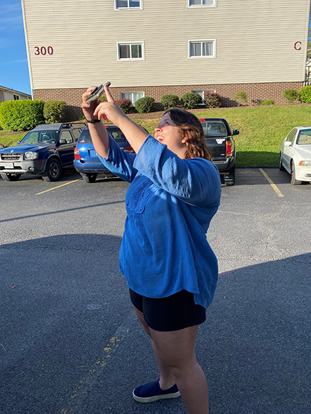 Terminator challenge participant taking a clouds observation