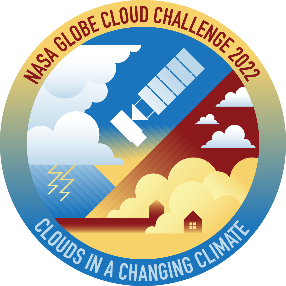 Participation badge for the NASA GLOBE Cloud Challenge 2022: Clouds in a Changing Climate