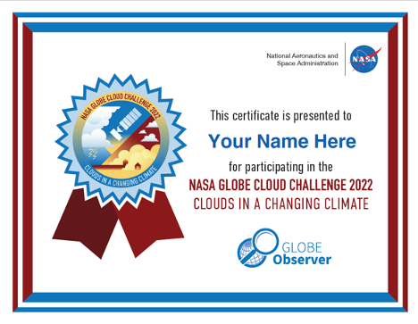 Participation certificate for Cloud Challenge 2022