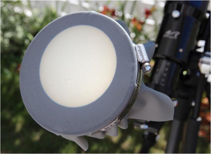 Sun Funnel - a DIY projector that attaches to a telescope.