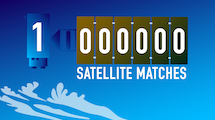 One million satellite matches